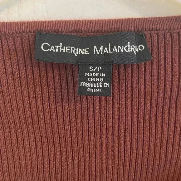Catherine Malandrino Brown Sweetheart Neckline Sweater - Picture 6 of 8